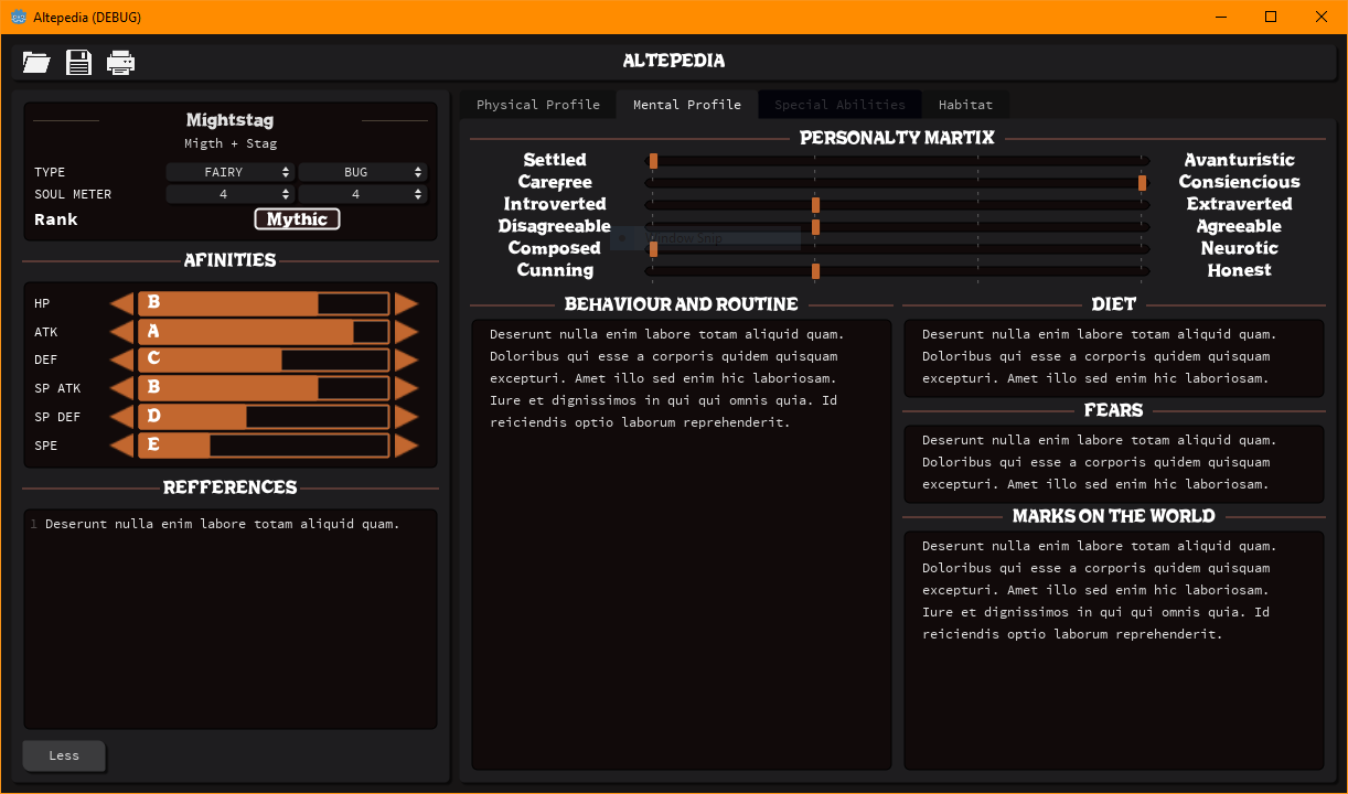 The Mental Profile Panel