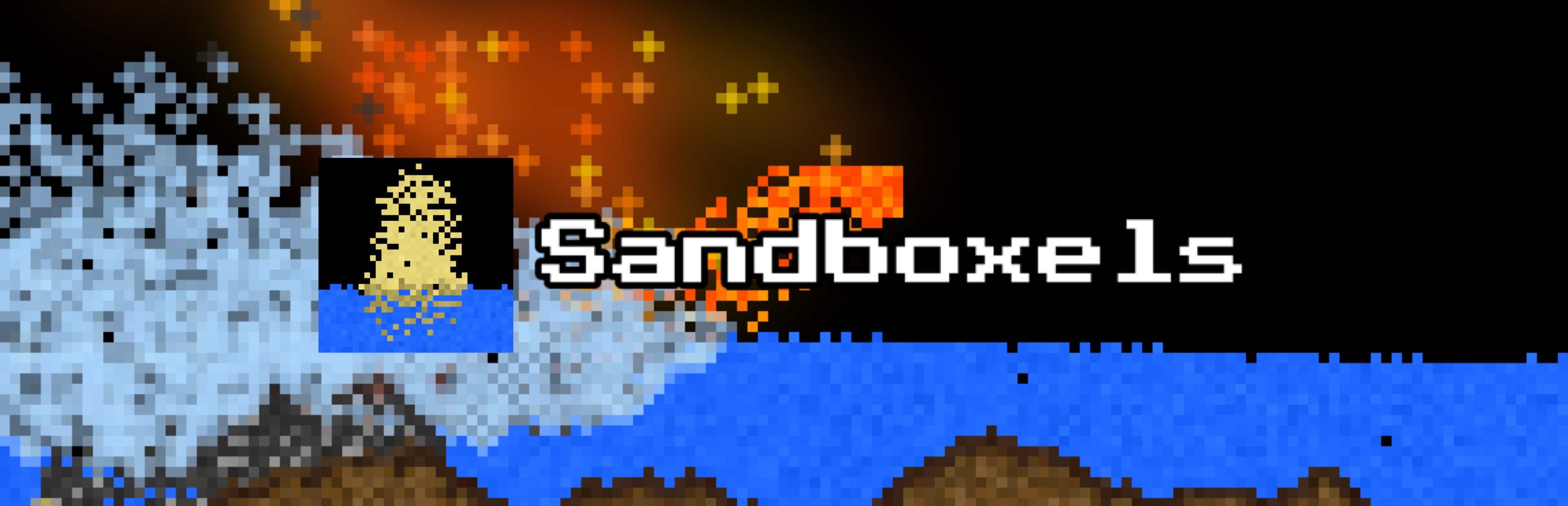 Landscape made in Sandboxels 
