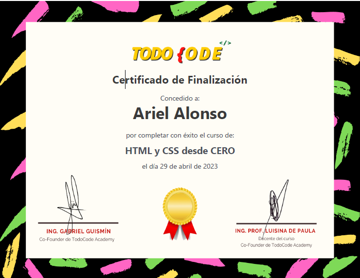 Certificado Todo Code