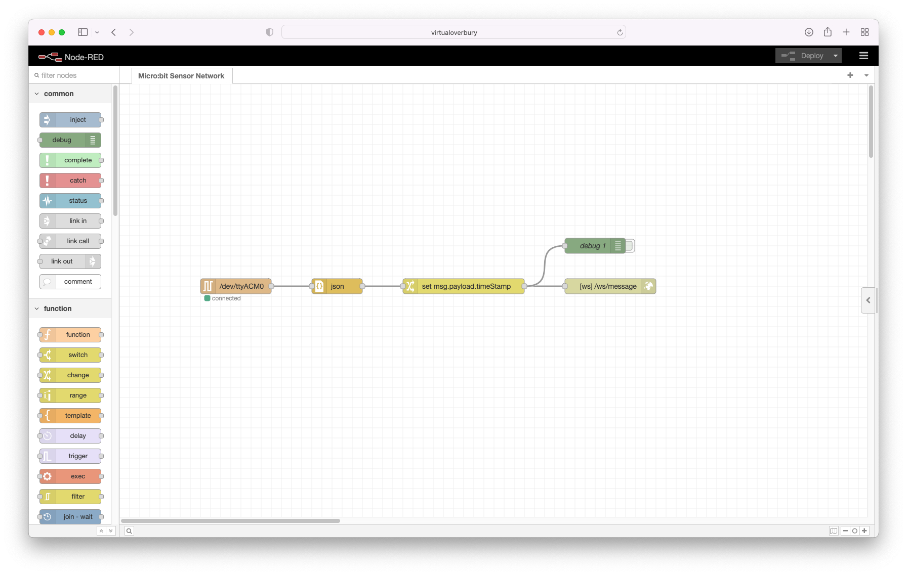 MbSN Node RED Right Hand Tab