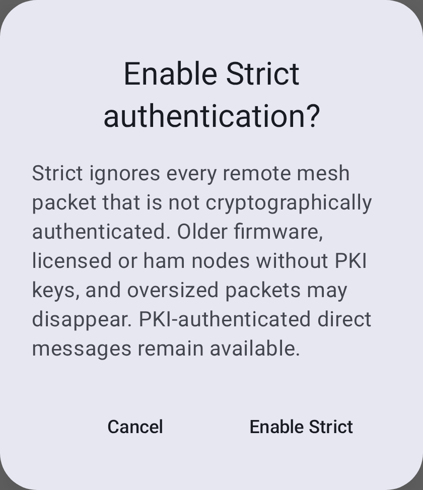 Strict confirmation - light