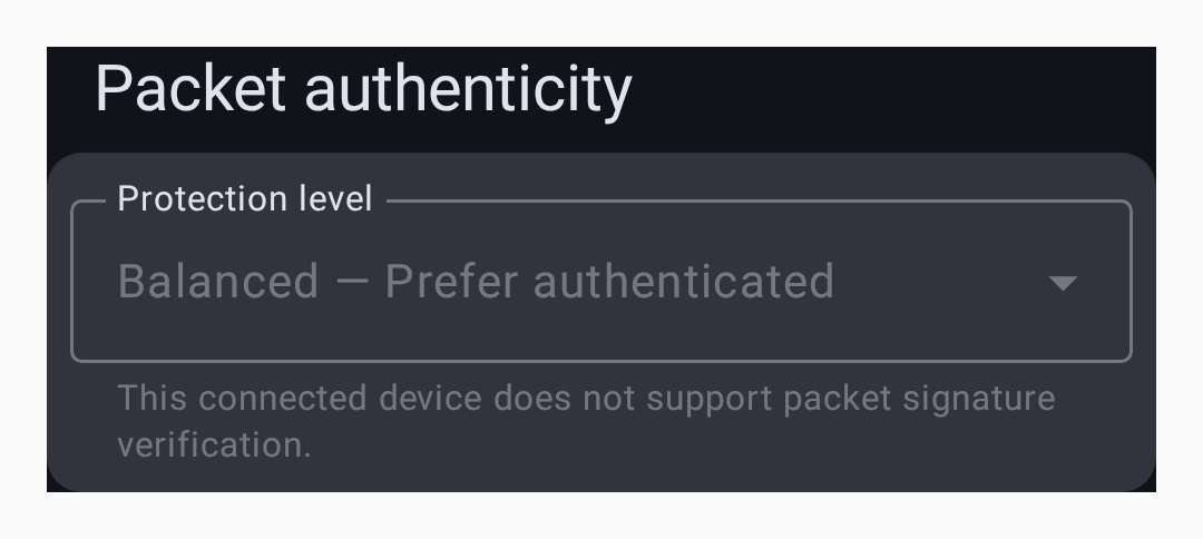 Unavailable capability - dark