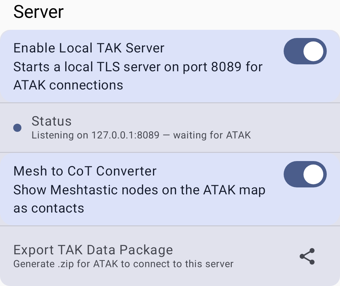 Listening for ATAK