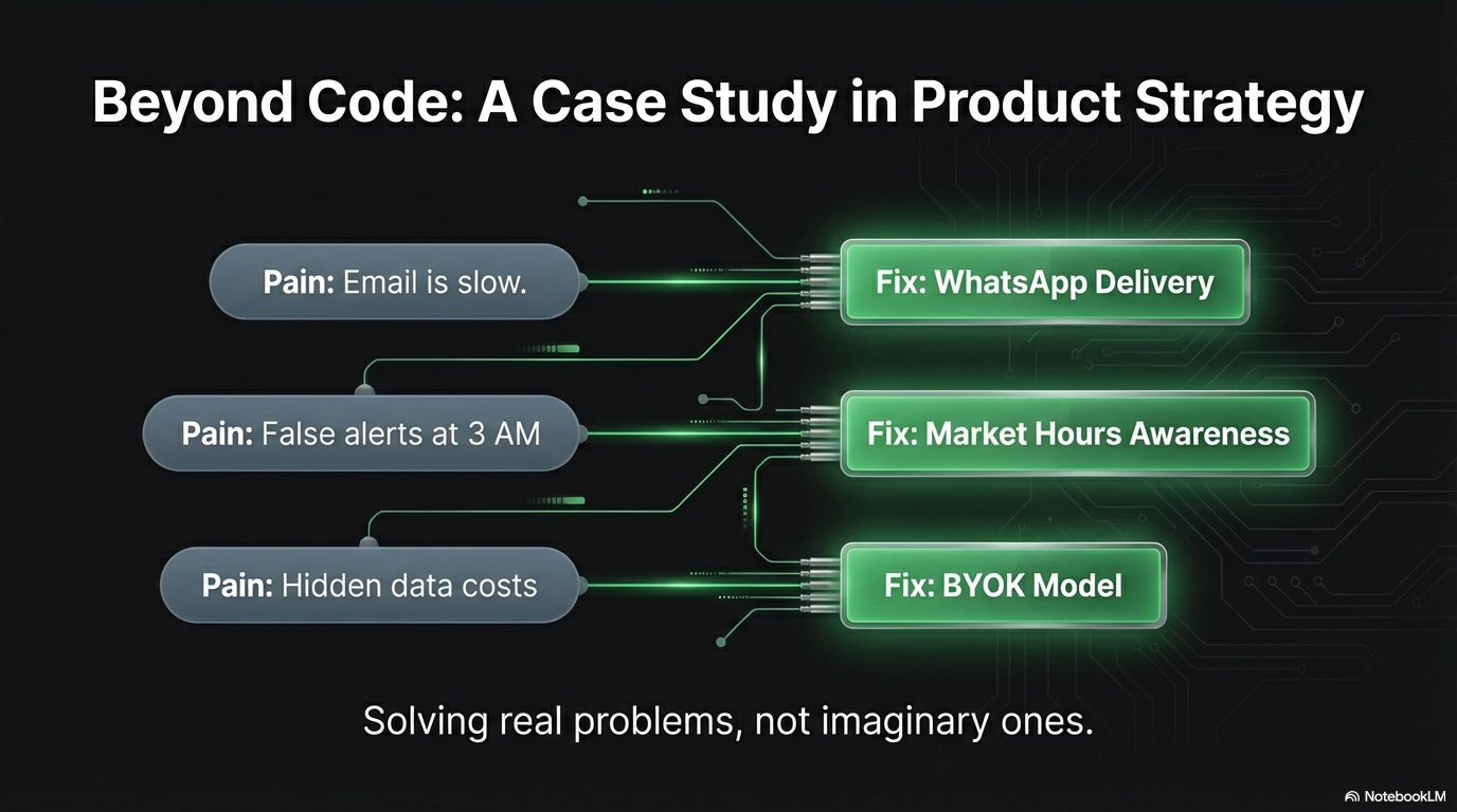 Beyond Code: A Case Study in Product Strategy — pain points mapped to real solutions