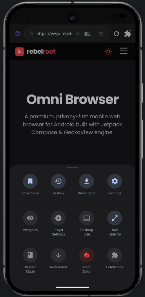 Browser Menu