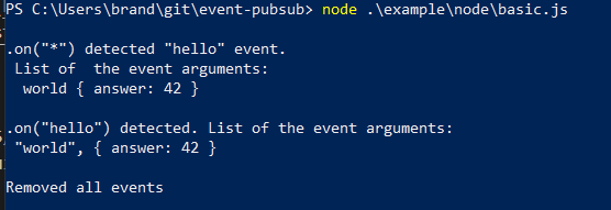 node event-pubsub basic example