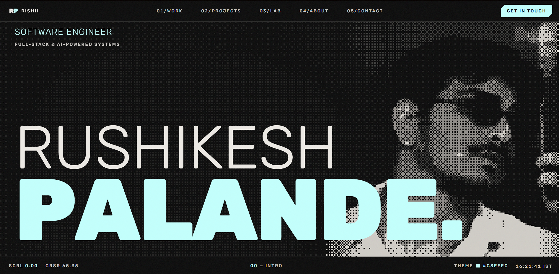 Rushikesh Palande portfolio — live preview