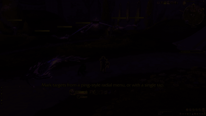 Marking targets from the radial menu, and with the quick action