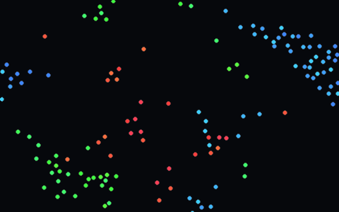 Murmuration Wars — three warring boid flocks