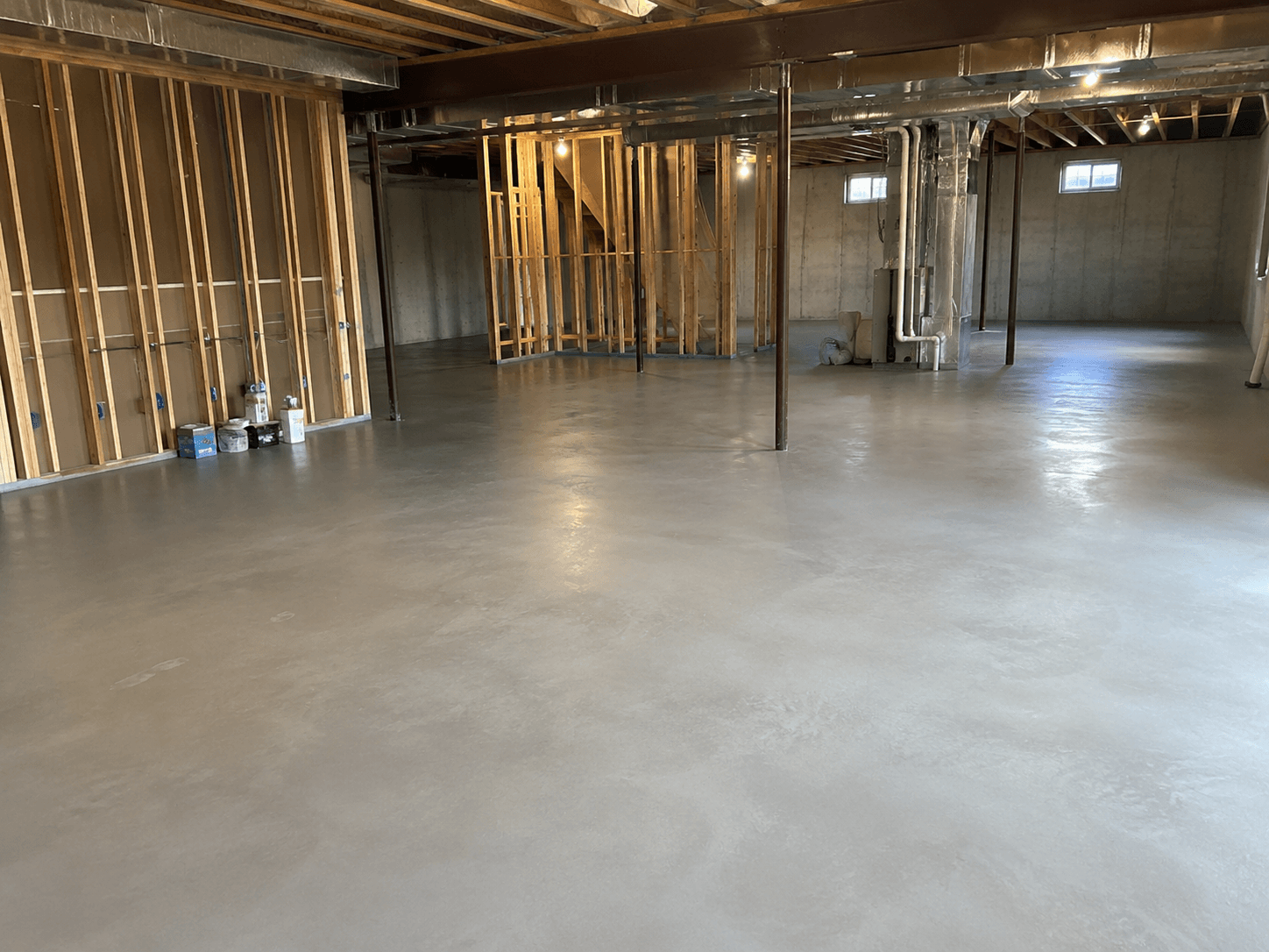 Basement concrete floor