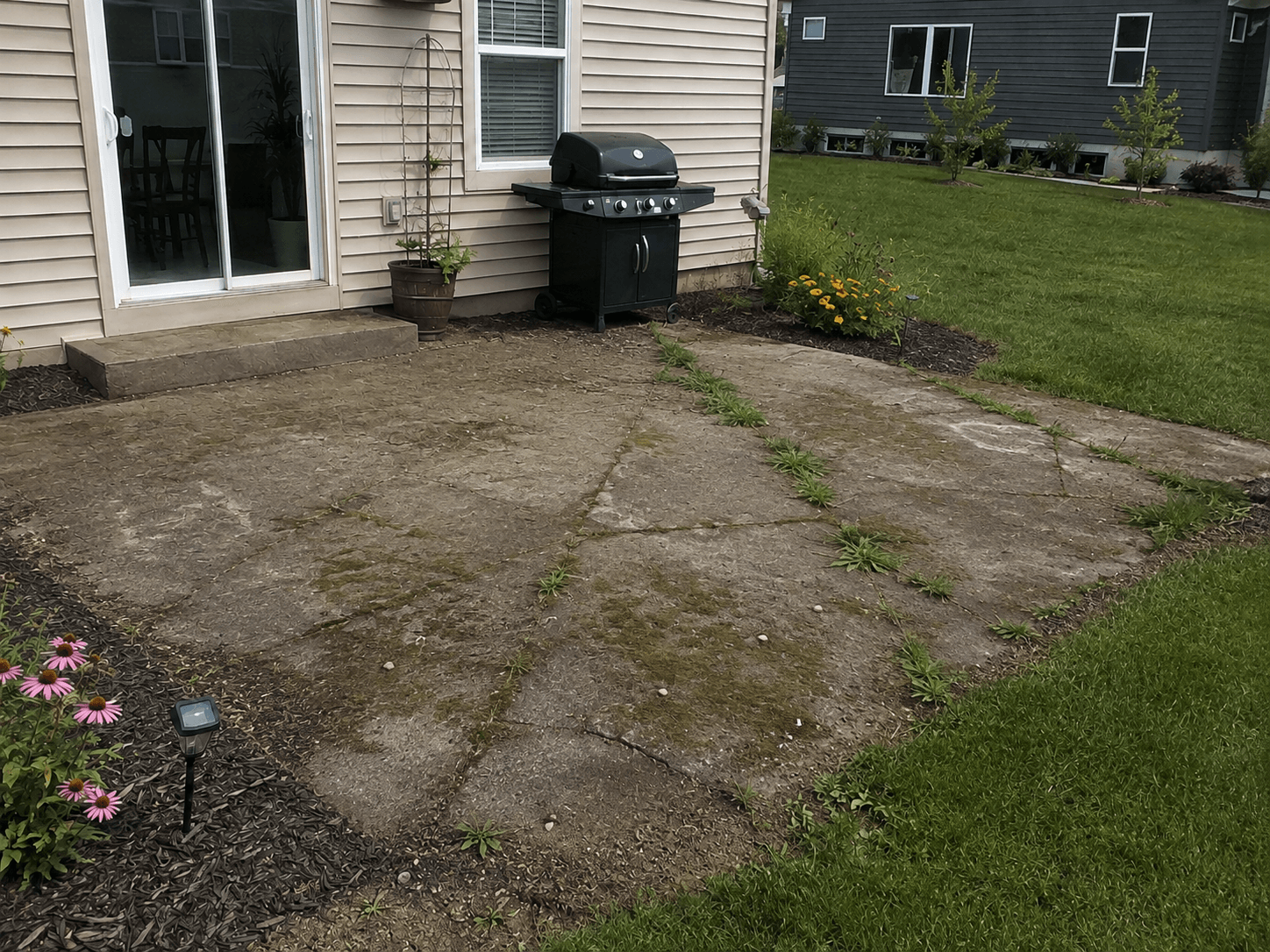 Before: old patio