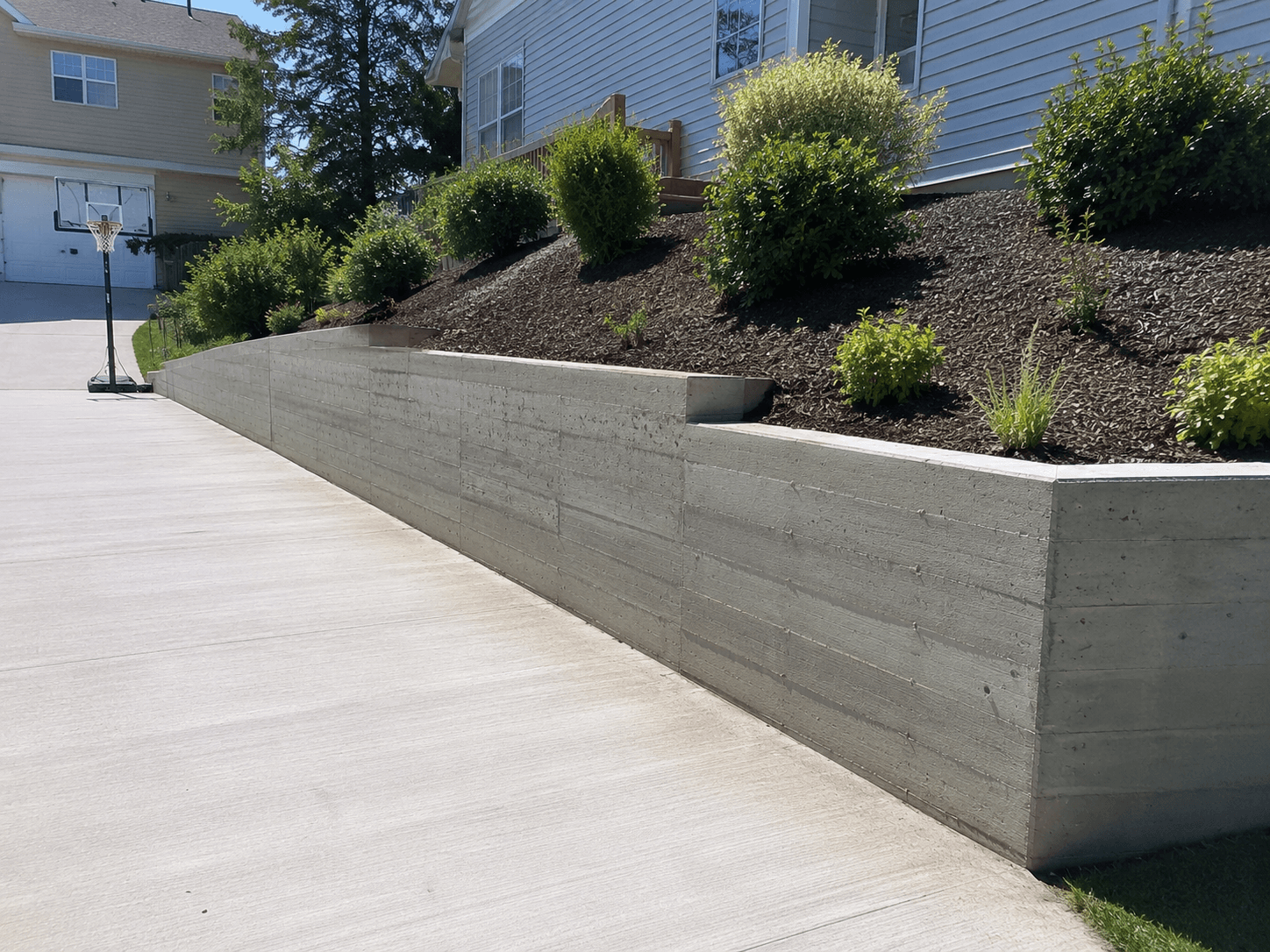Concrete patio with modern design