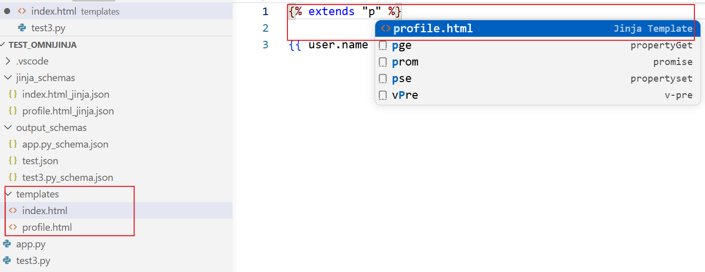 template path completion