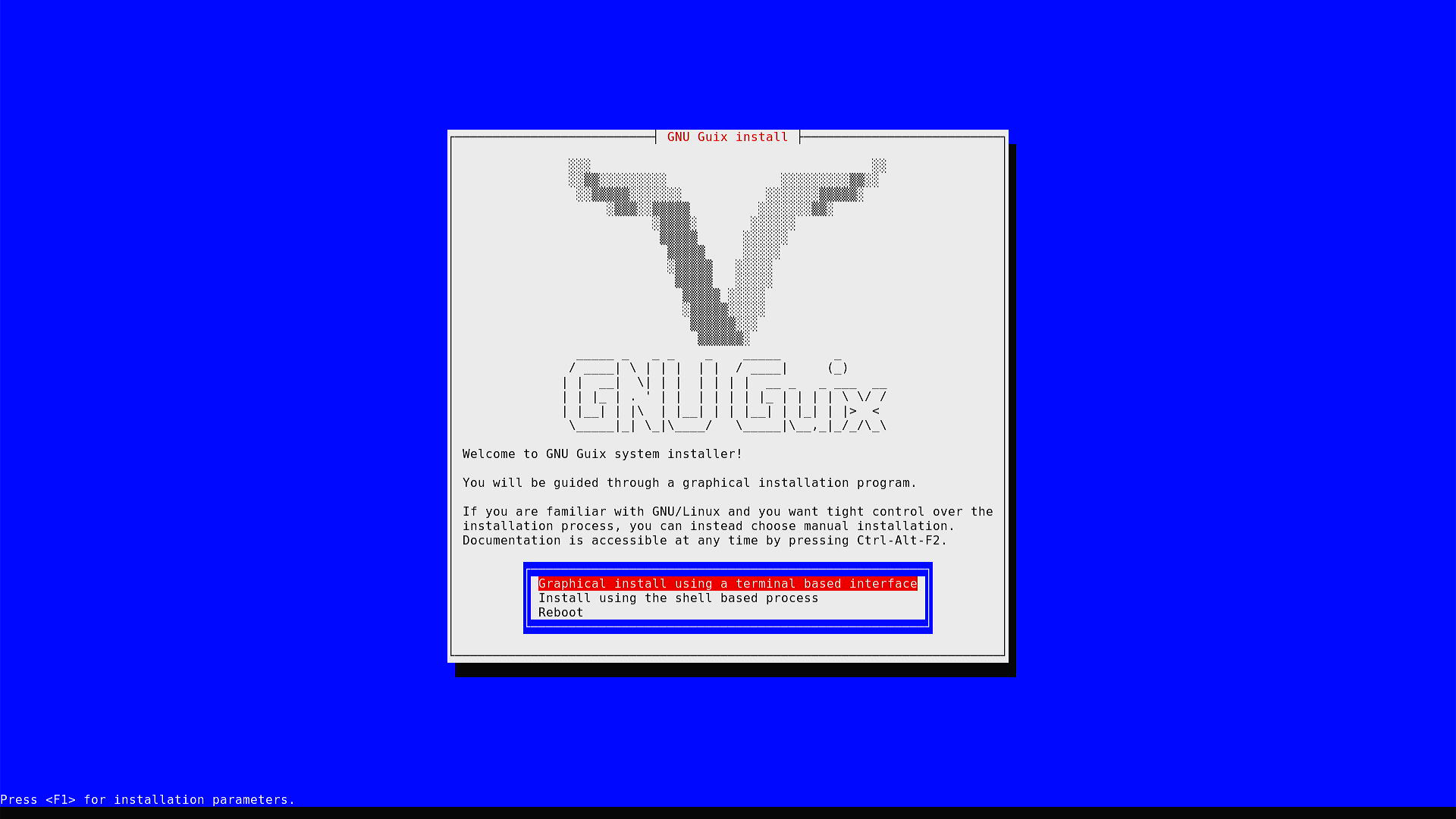 Figure 3: GNU Guix install