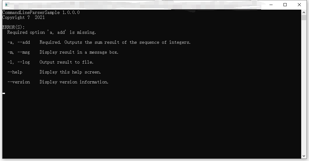 CommandLineParserSample0