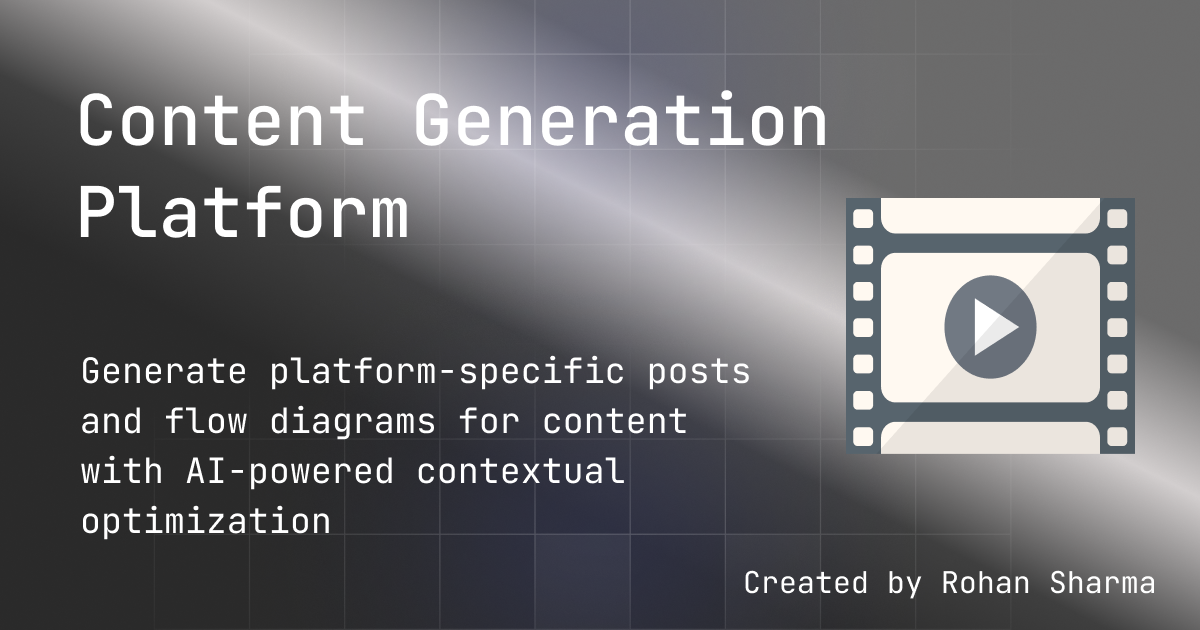 GitHub - RS-labhub/content-generation-platform: Generate platform ...