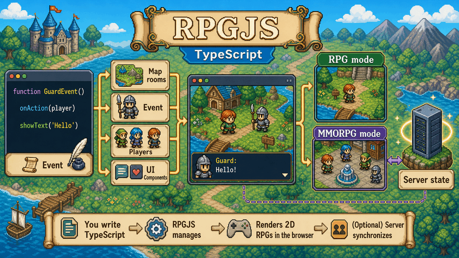 RPGJS framework infographic