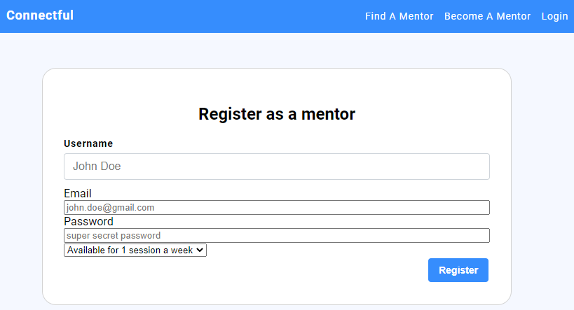 register page