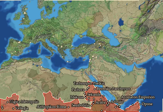 Where Mercenary Nubian Spearmen can be hired