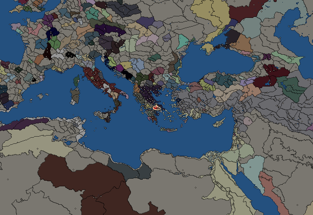 Starting territory of Boeotians, with its neighbours