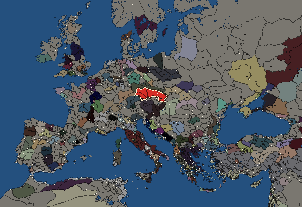 Starting territory of Boii, with its neighbours