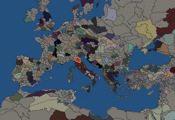 Starting territory of Cisalpine Boii, with its neighbours