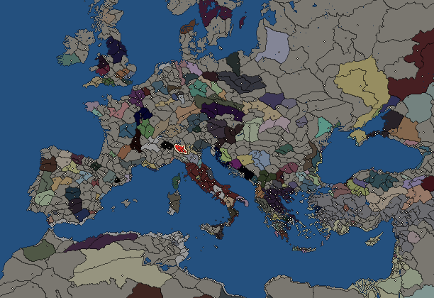 Starting territory of Insubres, with its neighbours