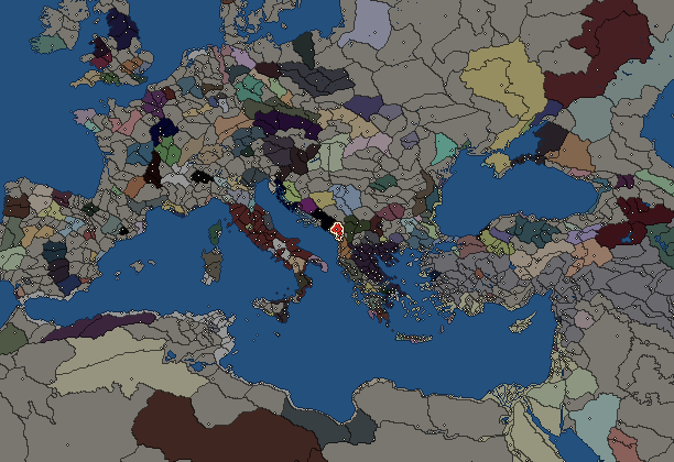 Starting territory of Labeatae, with its neighbours