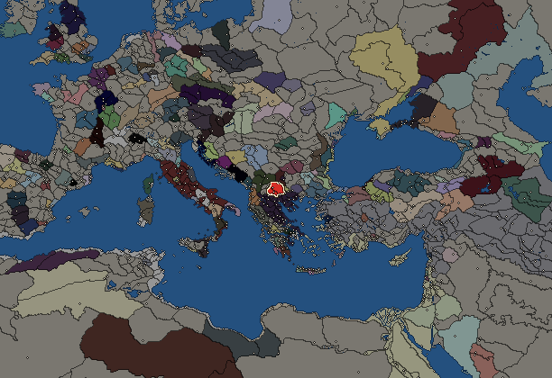 Starting territory of Paeonia, with its neighbours