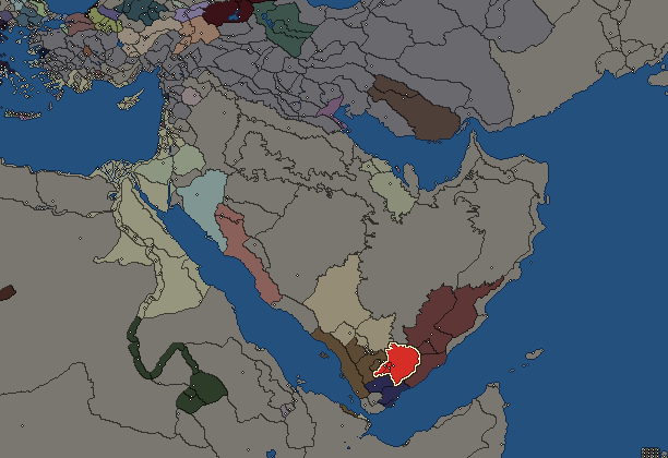 Starting territory of Qataban, with its neighbours