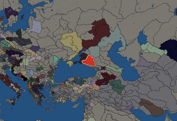 Starting territory of Siraces, with its neighbours