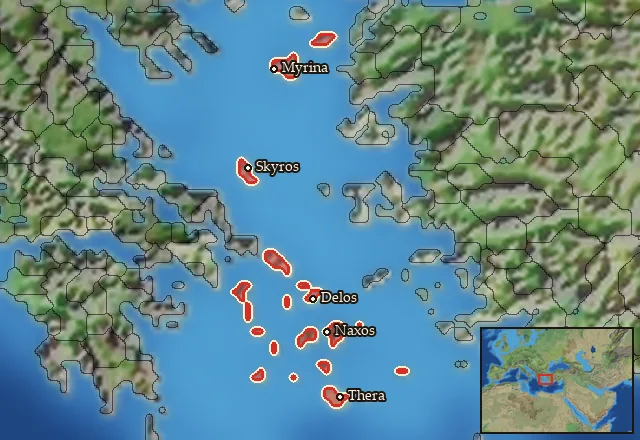 Regions of the Aegean Islands mercenary pool