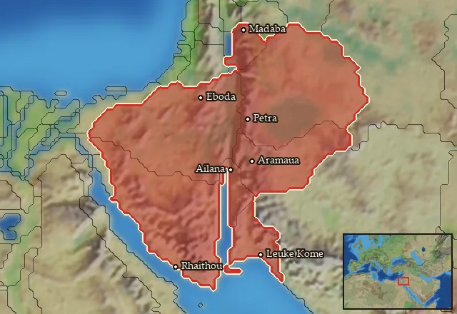 Regions of the Nabataea mercenary pool