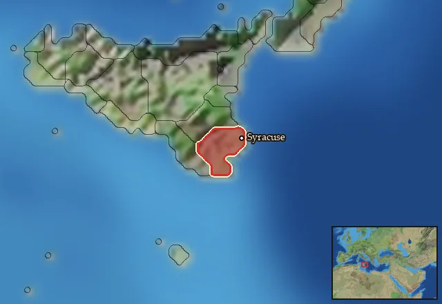 Regions of the Syracuse mercenary pool