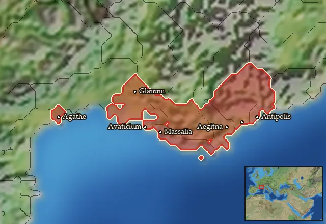 Regions of the Salluvia mercenary pool