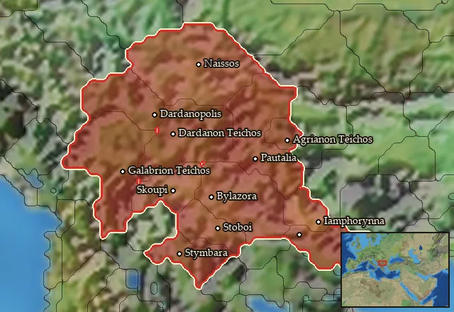 Regions of the Paionia mercenary pool