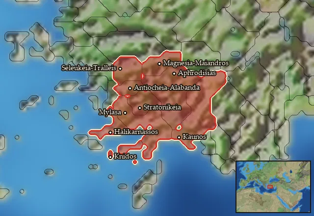 Regions of the Caria mercenary pool