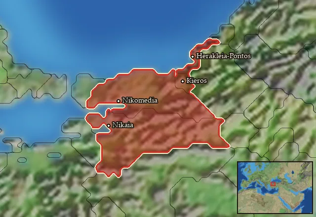 Regions of the Bithynia mercenary pool
