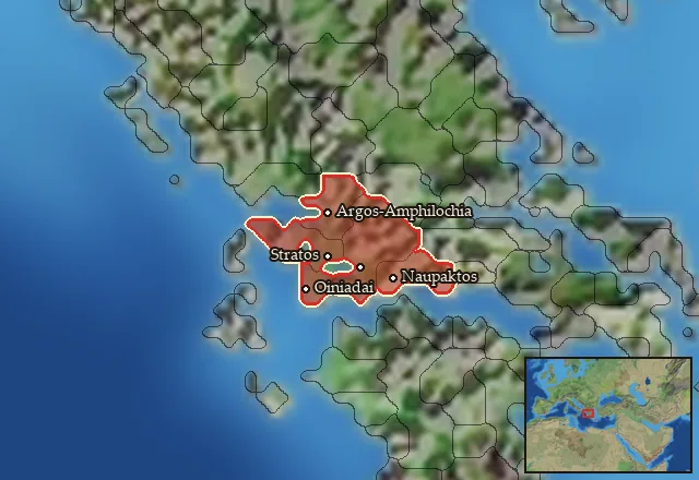 Regions of the Aitolia Akarnania mercenary pool