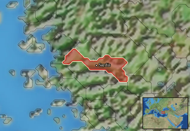 Regions of the Sardis mercenary pool