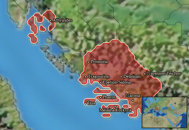 Regions of the Dalmatia mercenary pool