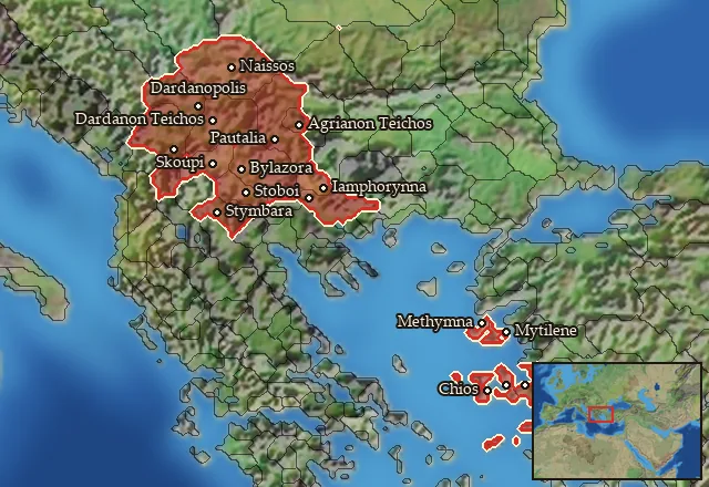 Regions of the Ionia mercenary pool