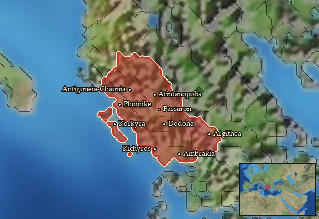 Regions of the Epeiros mercenary pool