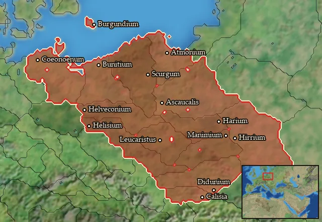 Regions of the Przeworsk mercenary pool