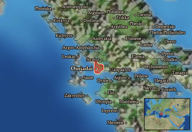 Map of Acheloos and its neighbours