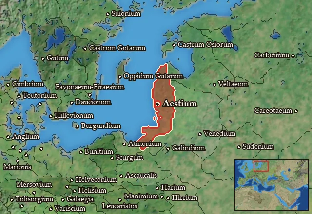 Map of Aestia and its neighbours