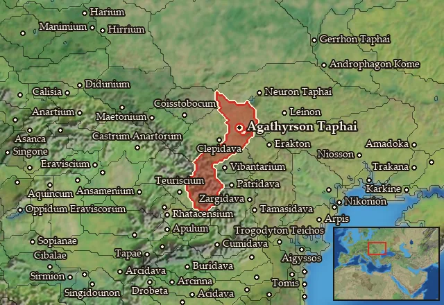 Map of Agathyrsia and its neighbours