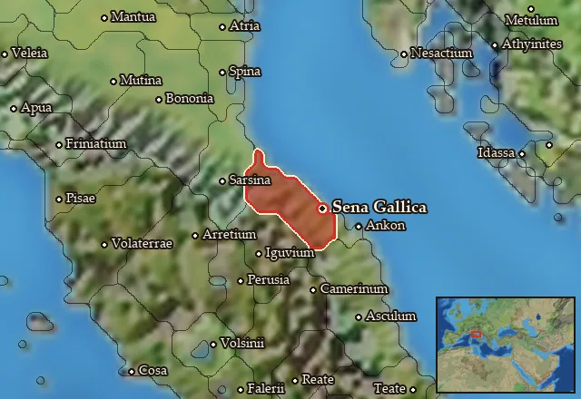 Map of Ager Gallicus and its neighbours