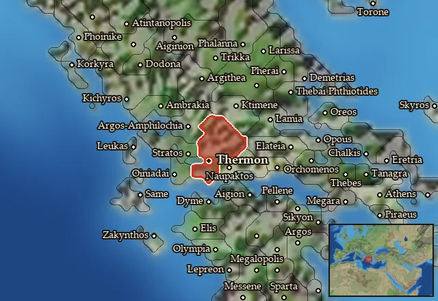 Map of Aitolia and its neighbours