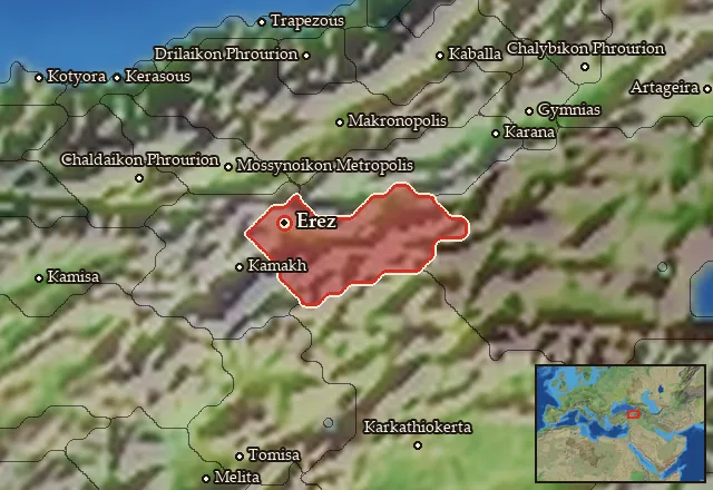 Map of Akilisene and its neighbours